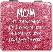 Mothers Day Mom Gifts Mirror, Compact Makeup Mirror Unique Gift for Mothers Day, - £7.80 GBP
