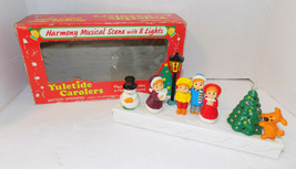 Vintage Christmas Yuletide Carolers Harmony Musical Scene Music Lights - £19.49 GBP