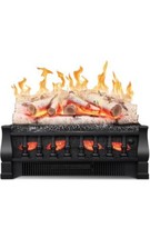 21 in Electric Fireplace Log Set Heater,1500W,Remote Control Whitish Grey Logs - £87.02 GBP