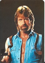 ⭕VTG card pocket calendar 1987 CHUCK NORRIS  film actor - $6.07 CAD