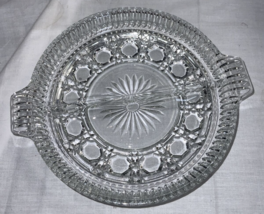 Vintage Glass Divided Relish Serving Dish Plate Bowl 7.25&quot; - £7.46 GBP