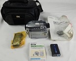 Vintage SONY Handycam Camcorder DCR-DVD301 w/Charger, Flash, Case, Battery - £78.41 GBP