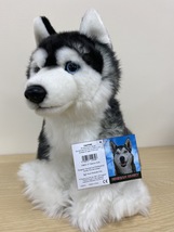 Toy Siberian Husky Cuddly quality hand made realistic collectable 12&quot; toy Dog - £34.80 GBP