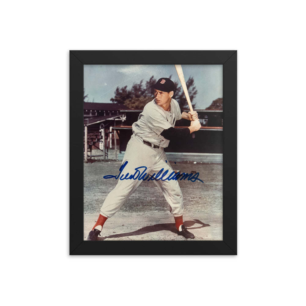 Ted Williams signed photo. Allstar authenticated - $65.00