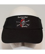 Flagmaster Pirate Jolly Roger Surrender The Booty Visor Cap Hat Black - $227.33 MXN