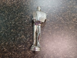 Vtg 1970s Accordion Trophy Topper 6.5&quot; Solid Metal Threaded Base Silver ... - $19.79