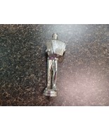 Vtg 1970s Accordion Trophy Topper 6.5&quot; Solid Metal Threaded Base Silver ... - $27.20 CAD