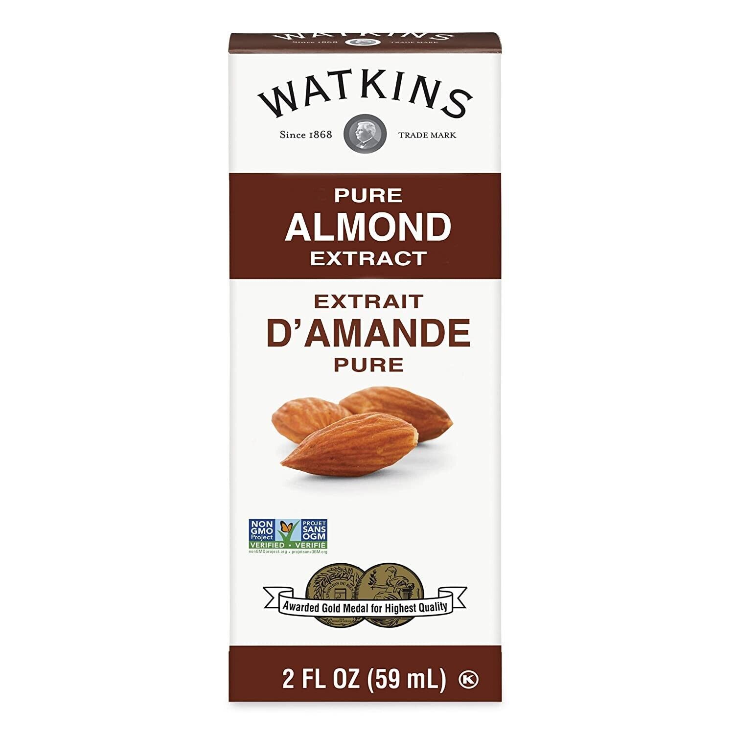 Watkins Pure Almond Extract, 2 Fl Oz, - 1 Pack EXP06/24 - $9.11