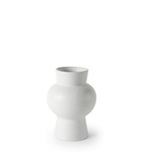 11&quot; White Contempo Deco Ceramic Vase - $2,298.90 MXN