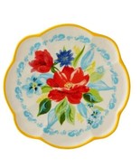 Four (4) Pioneer Woman FLORAL MEDLEY ~ Stoneware ~ 6&quot; Appetizer Plates (3) - $28.05