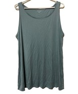 Eileen Fisher Womens Size Large Sleeveless Blue Blouse Tank Top 100% Tencel - $22.72