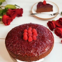 Andy Anand Exquisite 9&quot; Gluten Free Raspberry Chocolate Cake 9&quot; with Real Chocol - £47.24 GBP