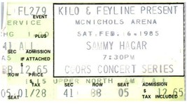 Sammy Hagar Ticket Stub Février 16 1985 Denver Colorado - $34.63