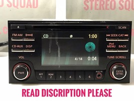 "Read” 12-15 Nissan Rogue Oem Factory Stereo AM/FM/XM Cd Radio Receiver NI636A - $65.00