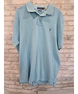 Polo Ralph Lauren Polo Shirt Short Sleeve Size XL Ocean Blue Custom Slim... - $427.61 MXN