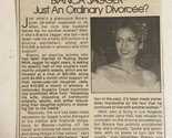 Bianca Jagger vintage Small Magazine Article Just An Ordinary Divorcee AR1 - £4.72 GBP