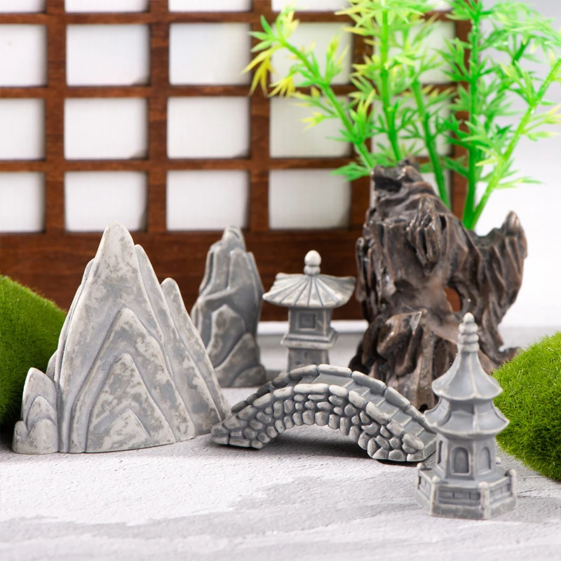 Rockery Stone Tower House Mini Home Decor Miniature Fairy Garden Ornaments - £6.72 GBP+