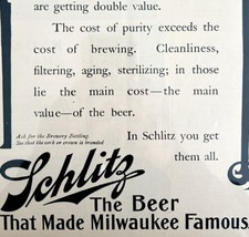 Schlitz Milwaukee Beer 1905 Advertisement Price Value Brewery Life DWCC11 - £32.06 GBP