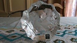 Mats Jonasson Crystal Signed Koala Paperweight Swedish Art Glass 4.25&quot; - £54.60 GBP