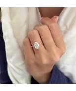 Solid 14k Gold Oval Lab Grown Diamond Engagement Ring - $944.00