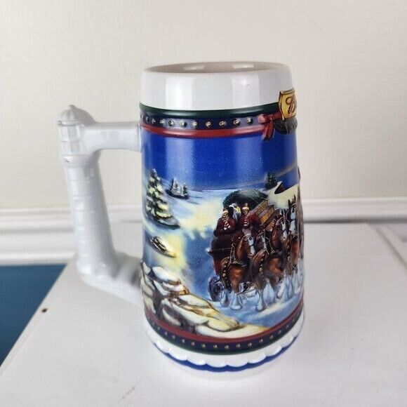 Guiding The Way Home 2002 Budweiser Holiday Stein Lighthouse CS529 - $9.90