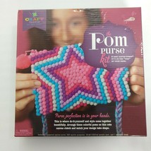Purse Pom Pom Clutch Purse Kit Craft Fun Yarn Gift girl  - £9.55 GBP