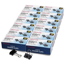 Officemate Mini Binder Clips, Black, 144 Pack (12 Boxes of 1 Dozen Each) (99010) - $25.99