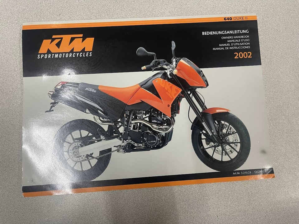 Manuel Du Propriétaire KTM 640 DUKE II OEM RARE 3.210.23 12/2001 - $100.61 Manuel Du Propriétaire KTM 640 DUKE II OEM RARE 3.210.23 12/2001 - $100.61