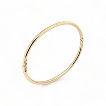 Round 3.10mm Bangle Bracelet in 14k Gold/Hinged/Bracelet/14K Gold Bangle - $561.30+