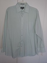 BOTANY 500 MEN&#39;S LS PALE GREEN DRESS SHIRT-16-COTTON/POLY-WORN ONCE-LIGH... - £5.93 GBP