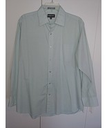 BOTANY 500 MEN&#39;S LS PALE GREEN DRESS SHIRT-16-COTTON/POLY-WORN ONCE-LIGH... - $10.44 CAD