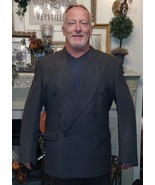 Hart Schaffner Marx Double Breast Gray Suit Coat Jacket 42L - $39.99