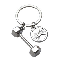 zinc alloy creative gift dumbbell keychain - $14.00