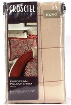 1 Croscill Boutique Adriel 26" X 26" Ivory 100% Polyester European Pillow Sham - $17.99