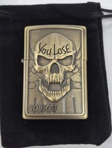 Sharp Brass Kantai You Lose Skull Lighter W/Raised Detail - $16.83 CAD