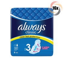 16x Packs Always Night Classic Clean Protection Wings Pads | 8 Per Pack ... - £46.35 GBP