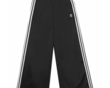 Adidas Satin Wide Leg Track Pants Women&#39;s Sports Pants Casual Asia-Fit I... - $93.51