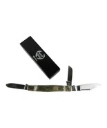 Buck Creek German Hand Made Stainless Pocket Knife, 3 Blade, Stag Grey, New - £42.03 GBP