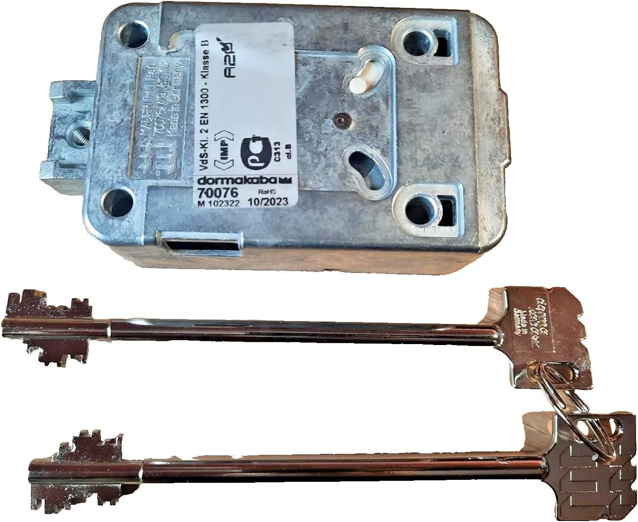 KABA Mauer 70076 Variator B VDS Class 2/EN 1300 A 11-Lever Lock/with 2 K... - $156.75