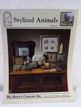 1991 Stylized Animals Vol. II Cross Stitch by The Heart&#39;s Content, Inc. ... - £6.22 GBP