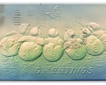 Easter Greetings Chicks Hatching From Eggs Airbrushed Embossed DB Postca... - $9.13
