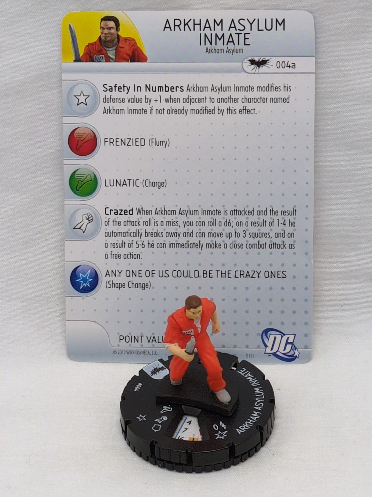 Arkham Asylum Inmate Dark Knight Rises Heroclix Figure #004 With Card - $8.90