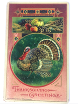 Antique 1912 Thanksgiving Greetings Card by Heymann . Divided back , Emb... - £6.88 GBP