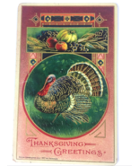 Antique 1912 Thanksgiving Greetings Card by Heymann . Divided back , Emb... - £6.75 GBP