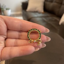 Vintage Rhinestone Holiday Christmas Wreath  Pin Brooch - €6,83 EUR