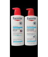 Eucerin Advanced Repair Lotion &amp; Cleansing Body and Face Cleanser Dry Sk... - $444.04 MXN
