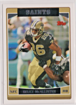 Deuce McAllister New Orleans Saints Running Back 2006 Topps Card # 123 Near Mint - £1.32 GBP