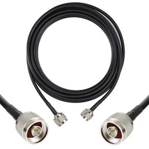 15 Ft Low-Loss Coaxial Extension Cable (50 Ohm) N Male To N Male Connector, Pure - £38.03 GBP