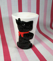 Darling Vintage Takahashi San Francisco Black WHT Scottie Dog Ceramic Cup Japan - £11.19 GBP
