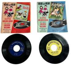 2 Read &amp; Hear Little Golden Book w/ 45 RPM Record VTG 1950s Heidi Hansel Gretel - £13.85 GBP